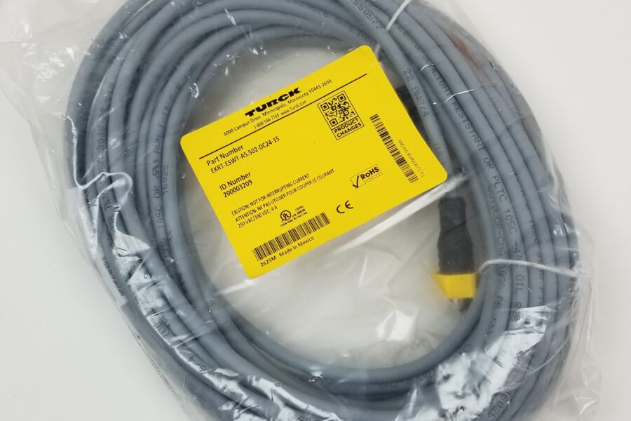 NEW LISTING! FREE EXPEDITED PRIORITY MAIL SHIPPING! Turck EKRT-ESWT-A5.502-DC24-15 Actuator & Sensor Extension Cable 4A NEW