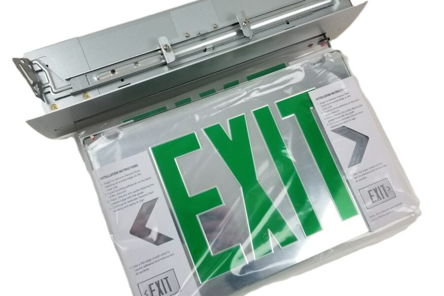 NEW LISTING! FREE SHIPPING! Cooper Lighting EUR70G Edge-Lit SureLites® Exit Sign Green 120/277V Aluminum NEW