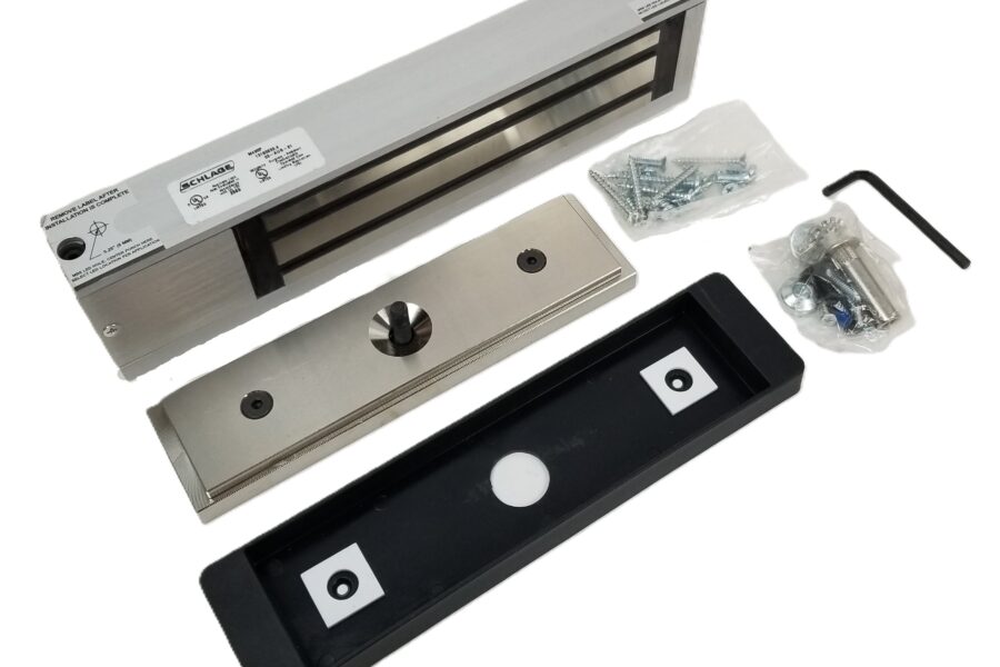 NEW LISTING! FREE EXPEDITED PRIORITY MAIL SHIPPING! Schlage M490P Electromagnetic Lock 1500lb 1-Door 12/24Vdc Aluminum Housing NEW