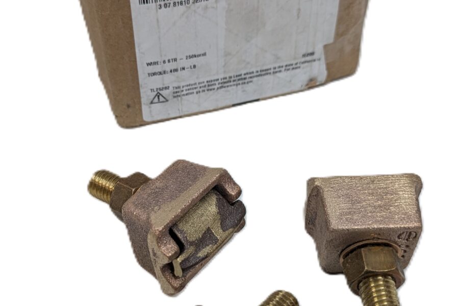 NEW LISTING! FREE SHIPPING! BURNDY QGFL29B1 Bartap Copper Alloy Cable to Flat #6 STR to 250KCMIL NEW