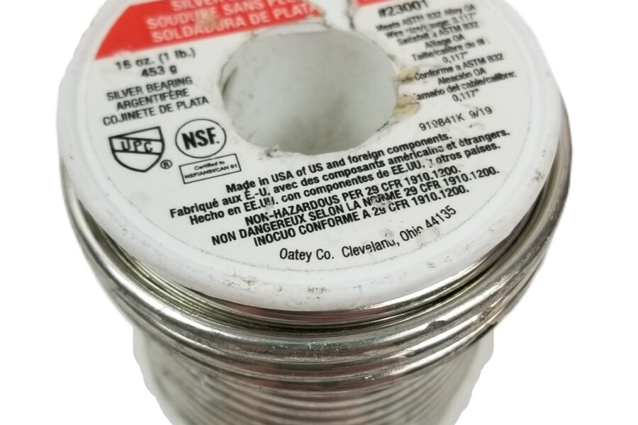 NEW LISTING! FREE SHIPPING! Oatey 23001 1lb 0.117″ Lead-Free Silver Bearing Solder Plumbing Wire NEW