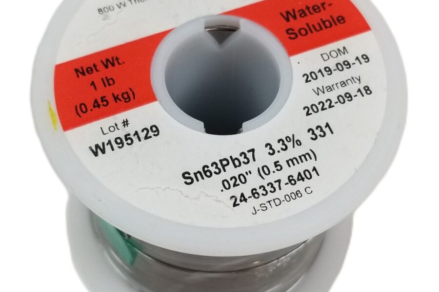 NEW LISTING! FREE SHIPPING! 1lb Kester 24-6337-6401 Solder .020″ .5mm 63%Sn37%Pb Water Soluble 331 Core Flux