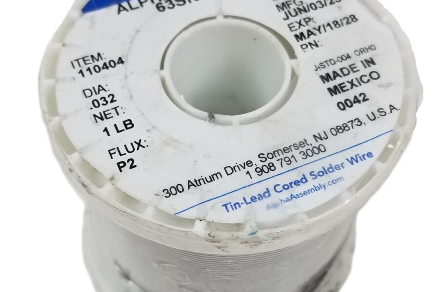 NEW LISTING! FREE SHIPPING! 1lb Alpha 110404 Water-Soluble Solder 63/37 AQ-6000 .032″ .81mm P2 NEW