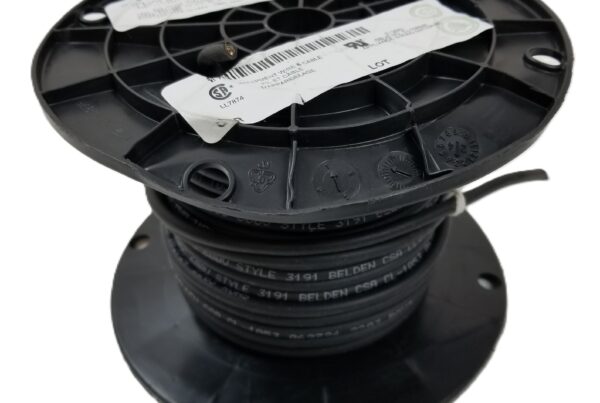 NEW LISTING! FREE SHIPPING! 100ft Belden 34412 010(BLK) Hook-Up Wire 12AWG CSPE Insulation 600V Black NEW