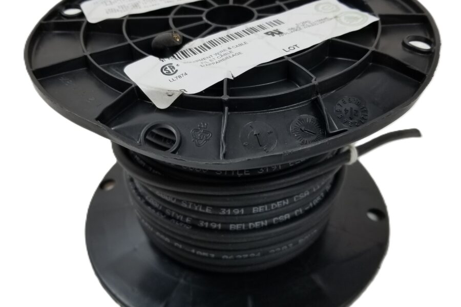 NEW LISTING! FREE SHIPPING! 100ft Belden 34412 010(BLK) Hook-Up Wire 12AWG CSPE Insulation 600V Black NEW