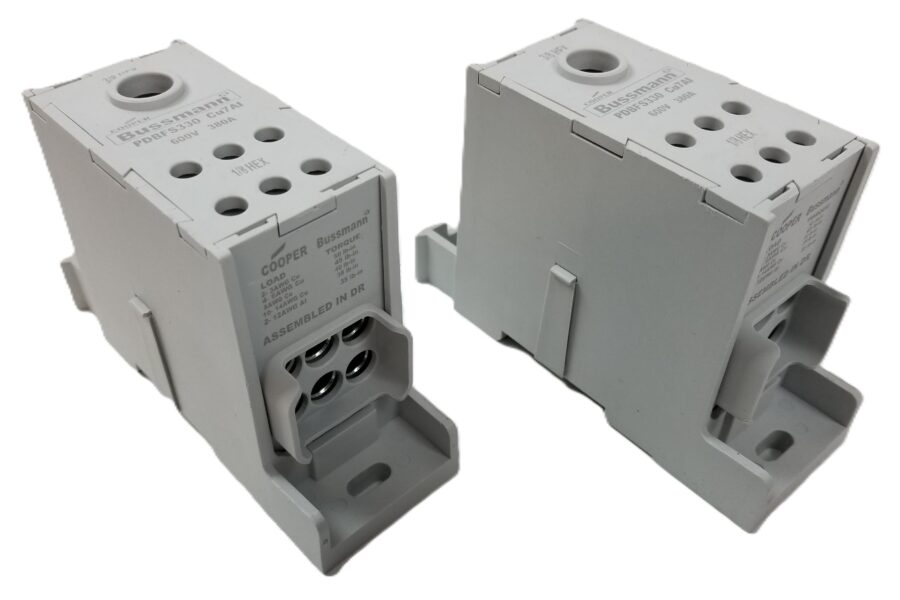 NEW LISTING! FREE SHIPPING! 2 Bussmann Eaton Power Panel Mount Barrier Terminal Block PDBFS330 380A 600V NEW