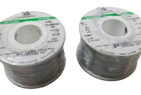 NEW LISTING! FREE SHIPPING! 1lb AIM 13368 Wire Solder .015″ 0.38mm Diameter No Clean 2% Glow Core Flux NEW