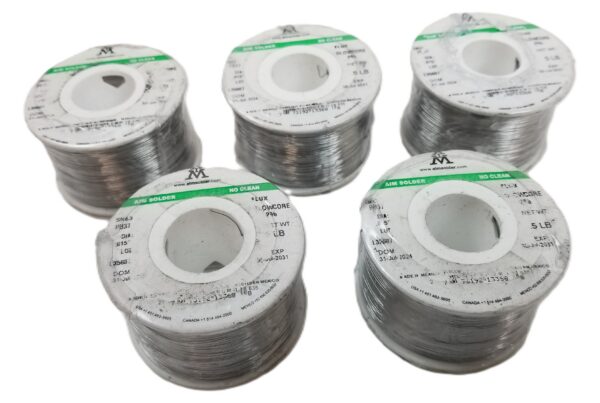 NEW LISTING! FREE SHIPPING! 2.5lb AIM 13368 Wire Solder .015″ 0.38mm Diameter No Clean 2% Glow Core Flux NEW