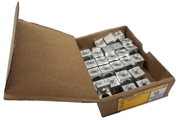 NEW LISTING! FREE SHIPPING! 25 ILSCO TA-250 Aluminum Mechanical Lug 250KCMIL-6 5/16inch Bolt Size 2K Vac NEW