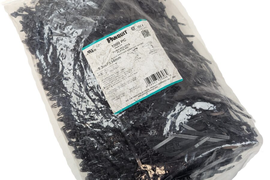NEW LISTING! FREE SHIPPING! 1000 Panduit PLP1S-M0 Push Mount Cable Ties 5.3inch PAN-TY Weather Resistant NEW
