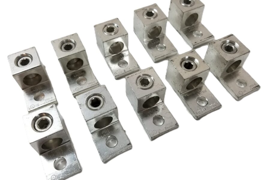 NEW LISTING! FREE SHIPPING! 10 PennUnion LA-350 Conductor Terminal Lug 1Hole Tongue 350MCM-6AWG 3/8″Stud NEW