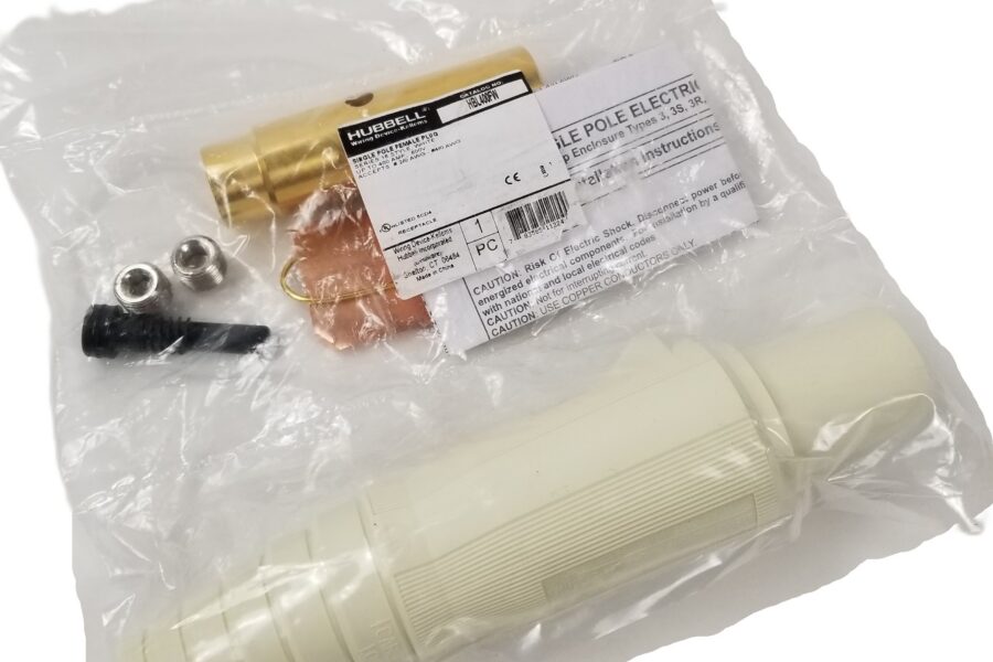 NEW LISTING! FREE SHIPPING! Hubbell HBL400FW Single Conductor Double Set Screws 400A 600V Female Plug NEW
