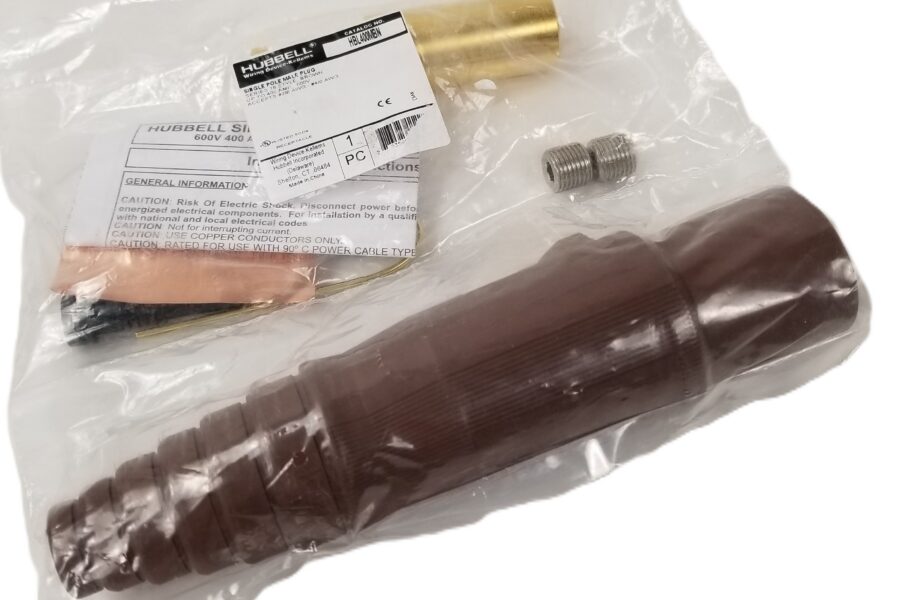NEW LISTING! FREE SHIPPING! Hubbell HBL400MBN Single Conductor Double Set Screws 400A 600V Male Plug NEW