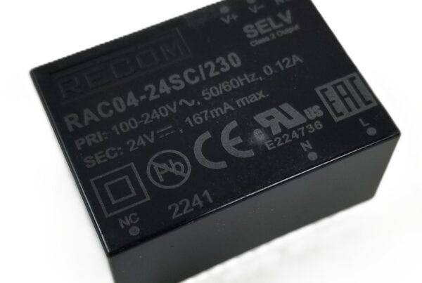 NEW LISTING! FREE SHIPPING! 12ct Recom Power RAC04-24SC/230 Encl. AC/DC Conv. 24V 167mA 80~264 VAC In NEW