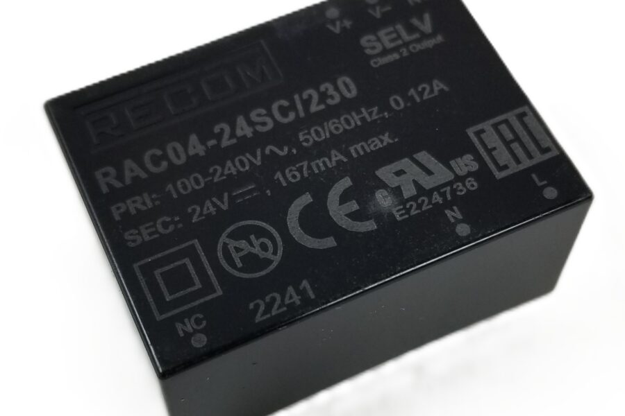 NEW LISTING! FREE SHIPPING! 12ct Recom Power RAC04-24SC/230 Encl. AC/DC Conv. 24V 167mA 80~264 VAC In NEW