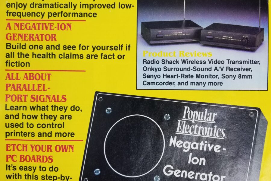 NEW LISTING! FREE SHIPPING! Popular Electronics Magazine January 1992 Police Band Radio Build a Subwoofer