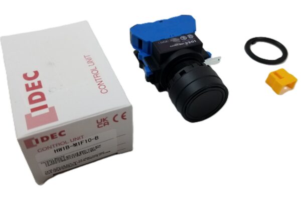 NEW LISTING! FREE SHIPPING! IDEC HW1B-M1F10-B Pushbutton Switch Black 1NO Flush Momentary Panel Mount 22mm