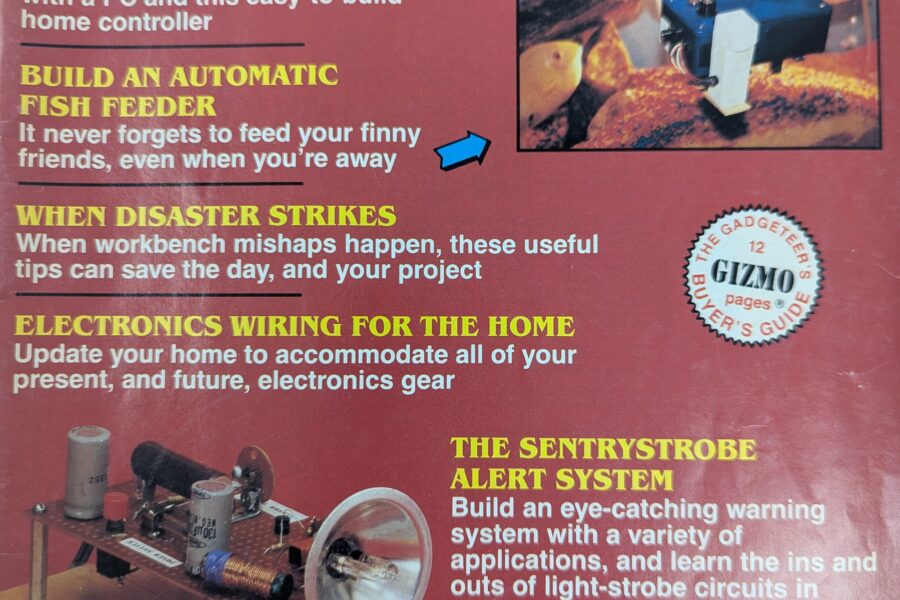 NEW LISTING! FREE SHIPPING! Popular Electronics Magazine February 1991 Build Auto Fish Feeder Home Automate