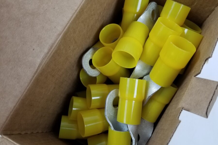 NEW LISTING! FREE SHIPPING! 50 Molex 0190670111 Ring Tongue Terminal Yellow NylaKrimp FunnelEntry 2/0AWG NEW