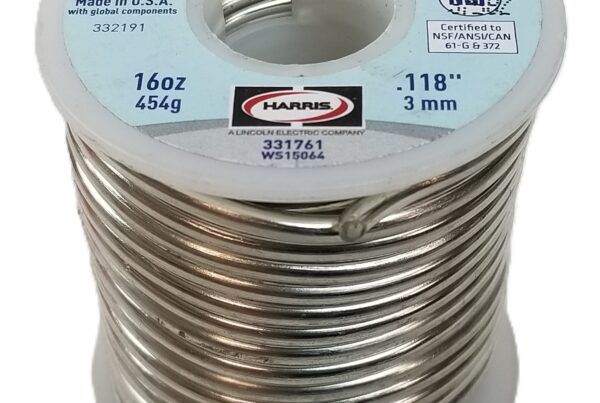 NEW LISTING! FREE SHIPPING! Harris Worthington 97/3 Lead Free Solder 1 lb Spool .118″ 3mm Solder Safe 331761