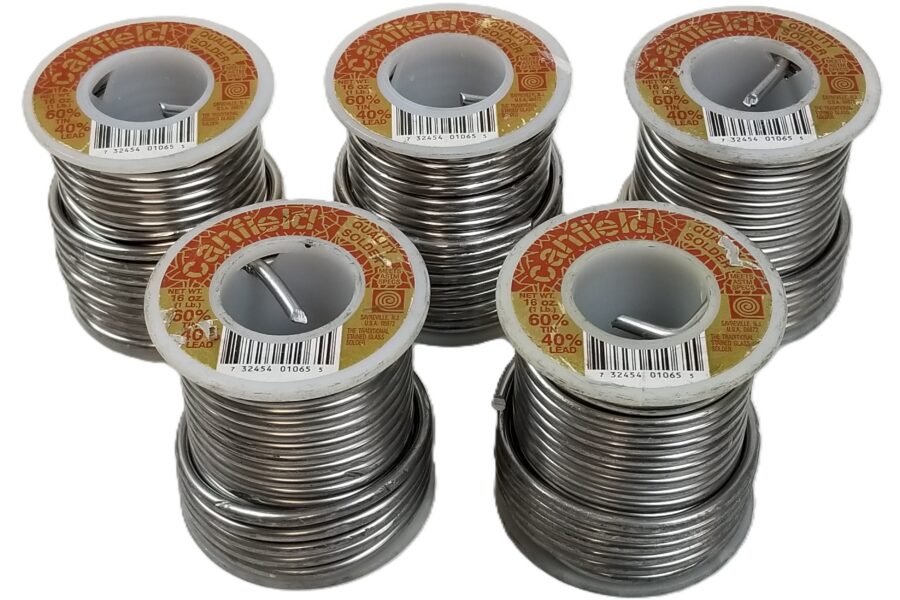 NEW LISTING! FREE SHIPPING! 5lb Canfield Stained Glass Quality Solder 60/40 .125inch Diameter Solid Wire NEW