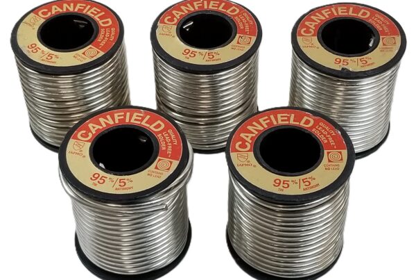 NEW LISTING! FREE SHIPPING! 5lbs Canfield 95/5 Lead Free Solder .125″ Diameter Solid SW9501125CP Made in USA