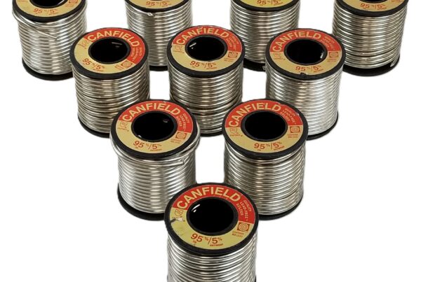 NEW LISTING! FREE SHIPPING! 10lb Canfield 95/5 Lead Free Solder .125″ Diameter Solid SW9501125CP Made in USA