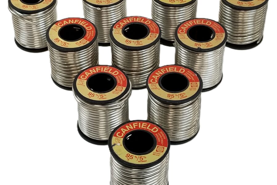 NEW LISTING! FREE SHIPPING! 10lb Canfield 95/5 Lead Free Solder .125″ Diameter Solid SW9501125CP Made in USA