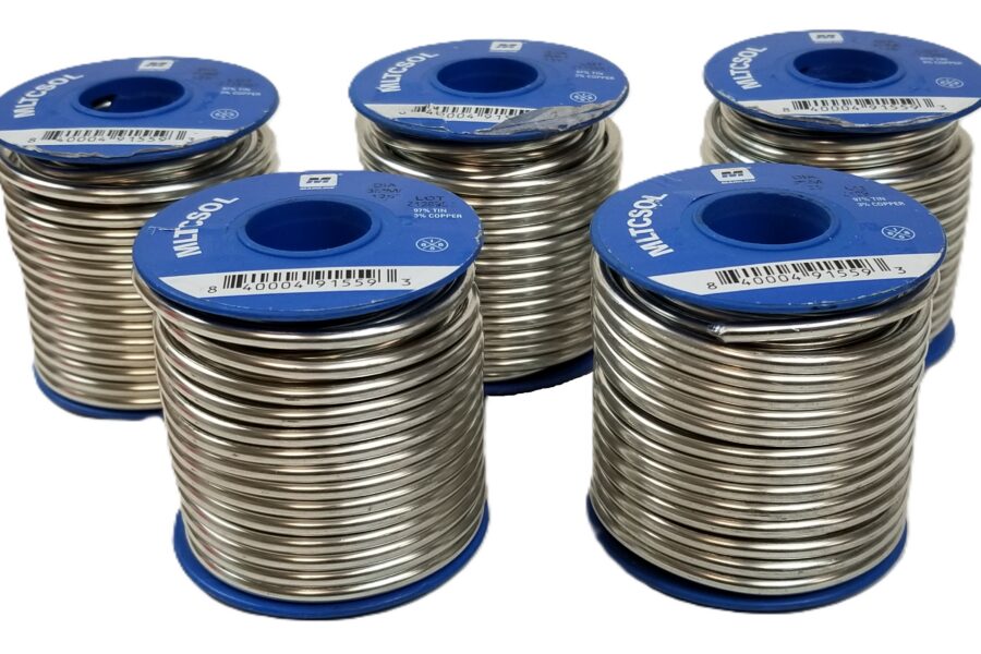 NEW LISTING! FREE SHIPPING! 5lb Mainline MLTCSOL 97/3 97% Tin 3% Copper Lead Free Solder 1/8″ Plumbing NEW