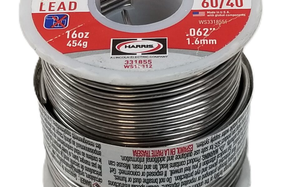 NEW LISTING! FREE SHIPPING! 1lb Harris Worthington 331855 WS10312 .062inch 1.6mm Dia Rosin Core Solder 60/40