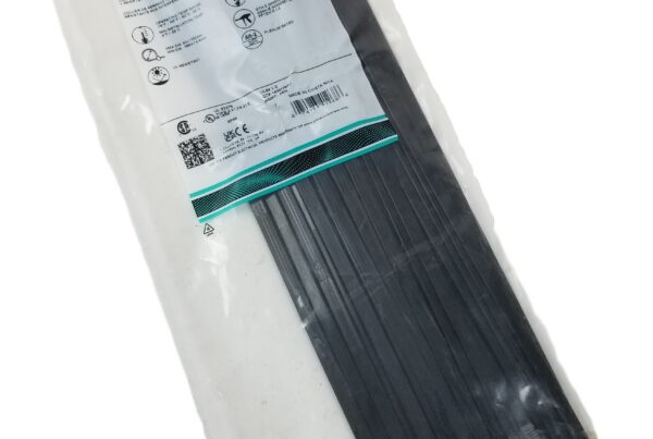 NEW LISTING! FREE SHIPPING! 50 Panduit BT4LH-L0 Cable Ties 14.9″ Stainless Steel Barb 120lb Black UV Resist