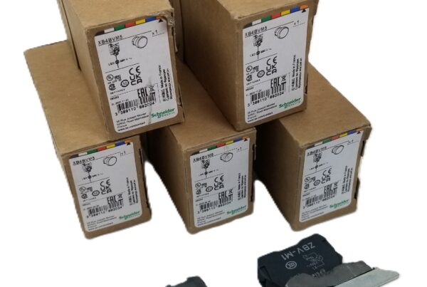 NEW LISTING! FREE SHIPPING! 5 Schneider XB4BVM5 Orange LED Pilot Light Panel Mount 22mm  230-240Vac MetalNEW