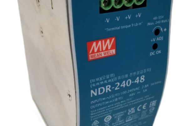 NEW LISTING! FREE SHIPPING! MEAN WELL NDR-240-48 Power Supply 90-264VAC/48VDC DIN RAIL SUPPLY 240W NEW