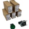NEW LISTING! FREE SHIPPING! 5 Schneider XB4BVM3 Green LED Pilot Light Panel Mount 22mm  230-240Vac Metal NEW