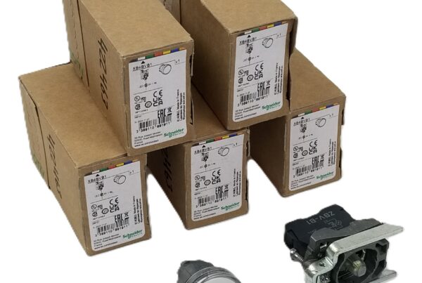 NEW LISTING! FREE SHIPPING! 5 Schneider XB4BVB1 White LED Pilot Light Panel Mount 22mm 24Vac/d Metal IEC NEW