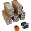 NEW LISTING! FREE SHIPPING! 5 Schneider XB4BVB5 Orange LED Pilot Light Panel Mount 22mm 24Vac/Vdc Metal NEW