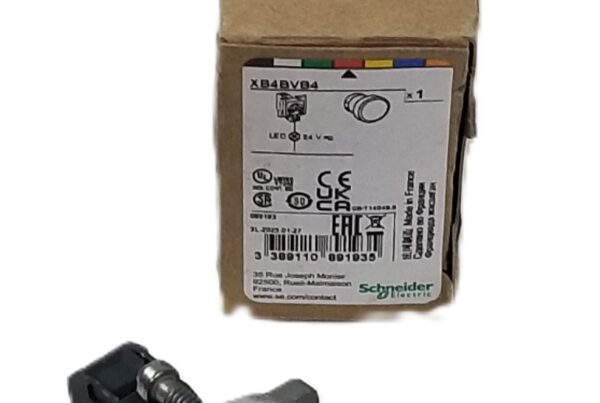 NEW LISTING! FREE SHIPPING! Schneider XB4BVB4 Red LED Pilot Light Panel Mount 22mm 24Vac/Vdc Metal NEW