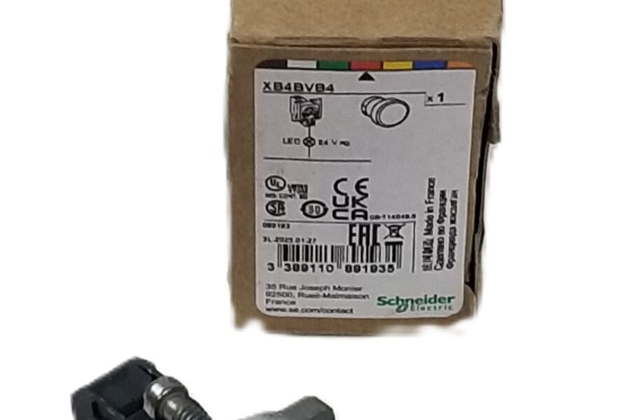 NEW LISTING! FREE SHIPPING! Schneider XB4BVB4 Red LED Pilot Light Panel Mount 22mm 24Vac/Vdc Metal NEW
