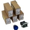 NEW LISTING! FREE SHIPPING! 5 Schneider XB4BVB6 Blue LED Pilot Light Panel Mount 22mm 24Vac/Vdc Metal NEW