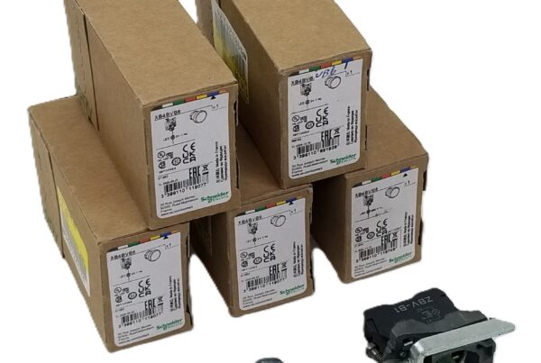 NEW LISTING! FREE SHIPPING! 5 Schneider XB4BVB6 Blue LED Pilot Light Panel Mount 22mm 24Vac/Vdc Metal NEW