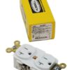 NEW LISTING! FREE SHIPPING! Hubbell HBL5362W 20A 125V Duplex Receptacle White Heavy Duty Industrial Outlet